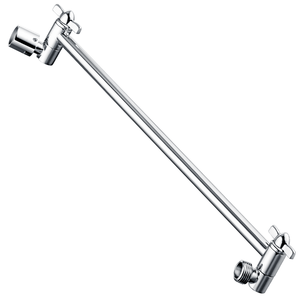 Brass Shower Head Extension Arm, Height & Angle Adjustable,10 Inch