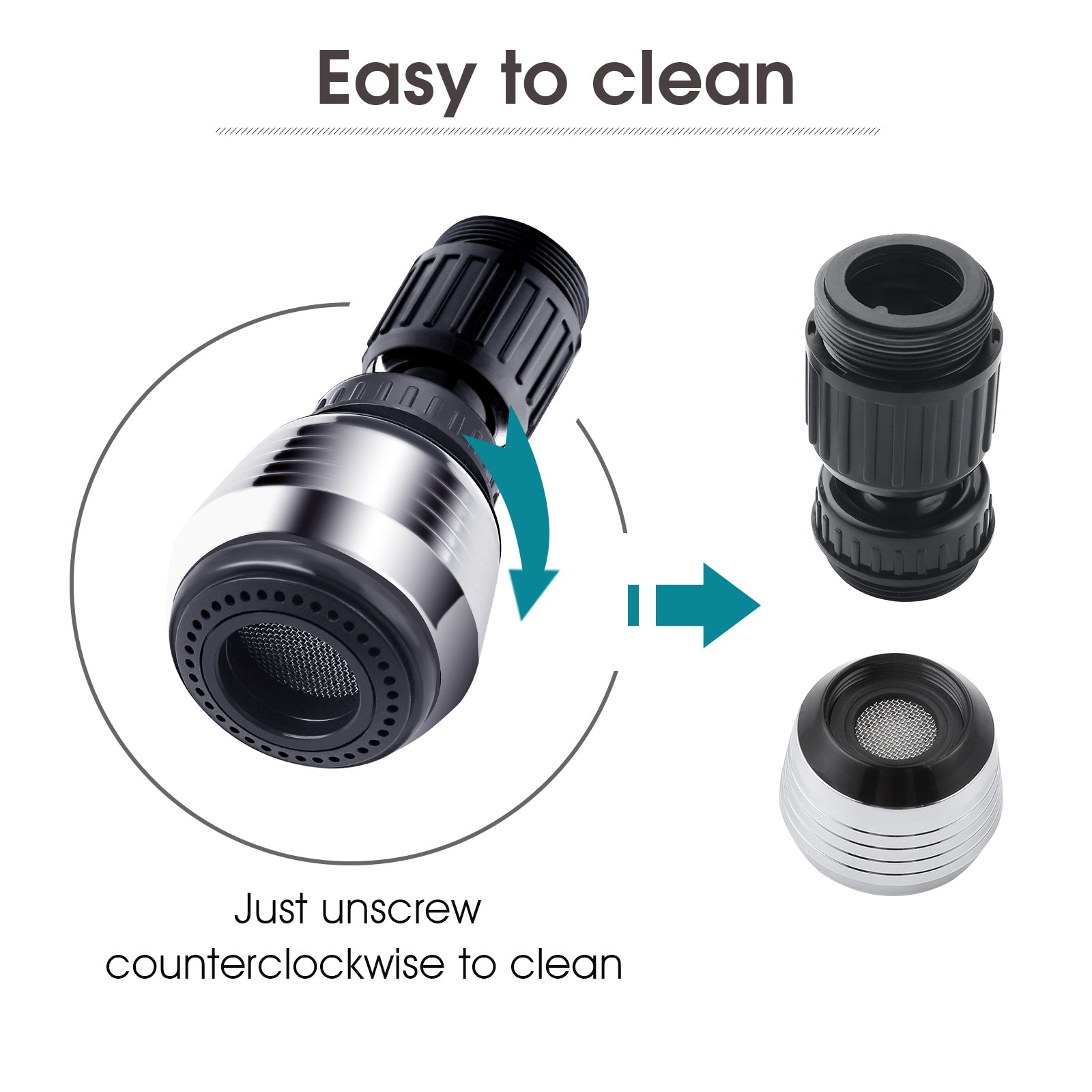 Kitchen Faucet Spray Aerator,1.5 GPM 360 Degree Rotatable Hand Sprayer 2pcs