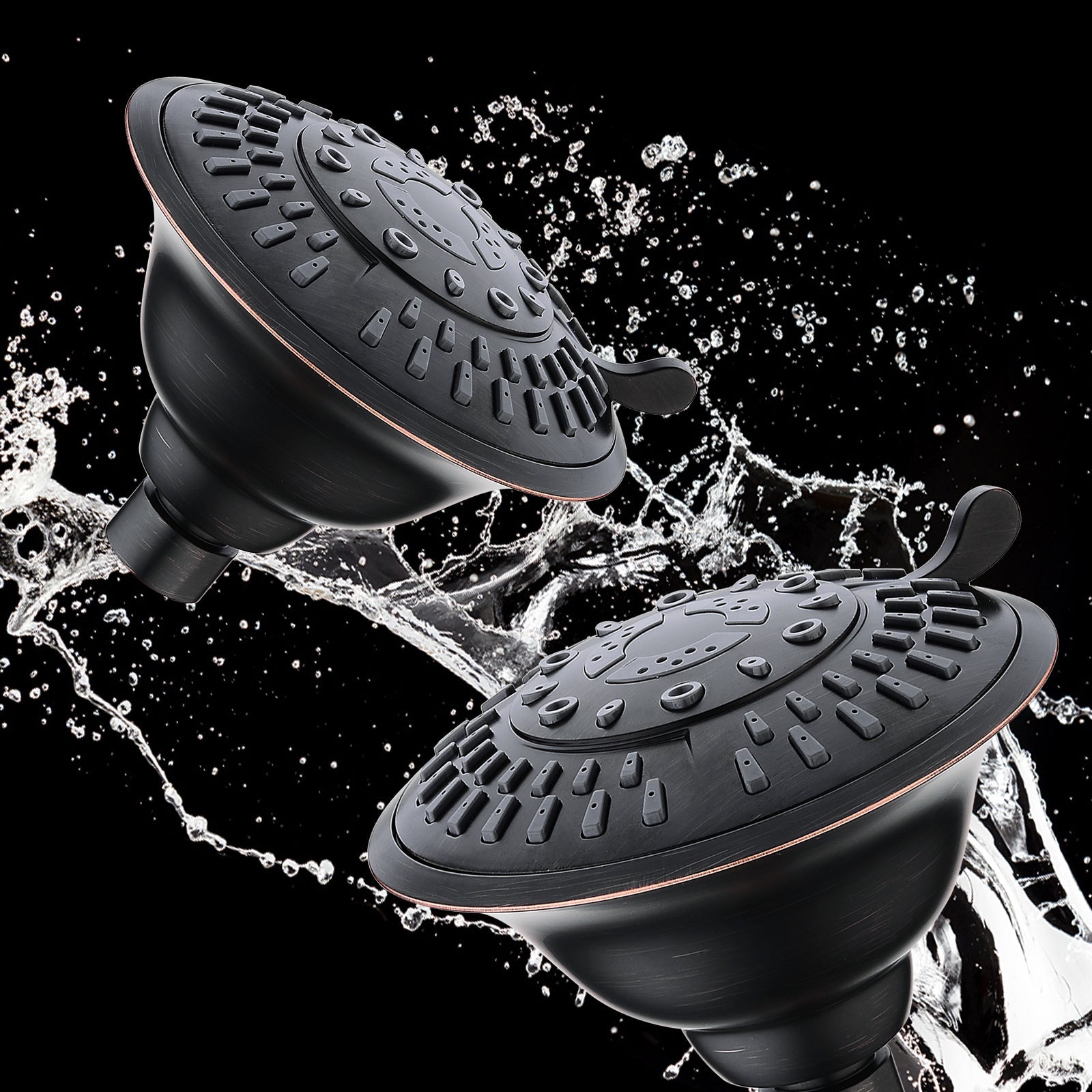 9-Spray Rain Shower Head-Angle Adjustable Fixed Shower Head