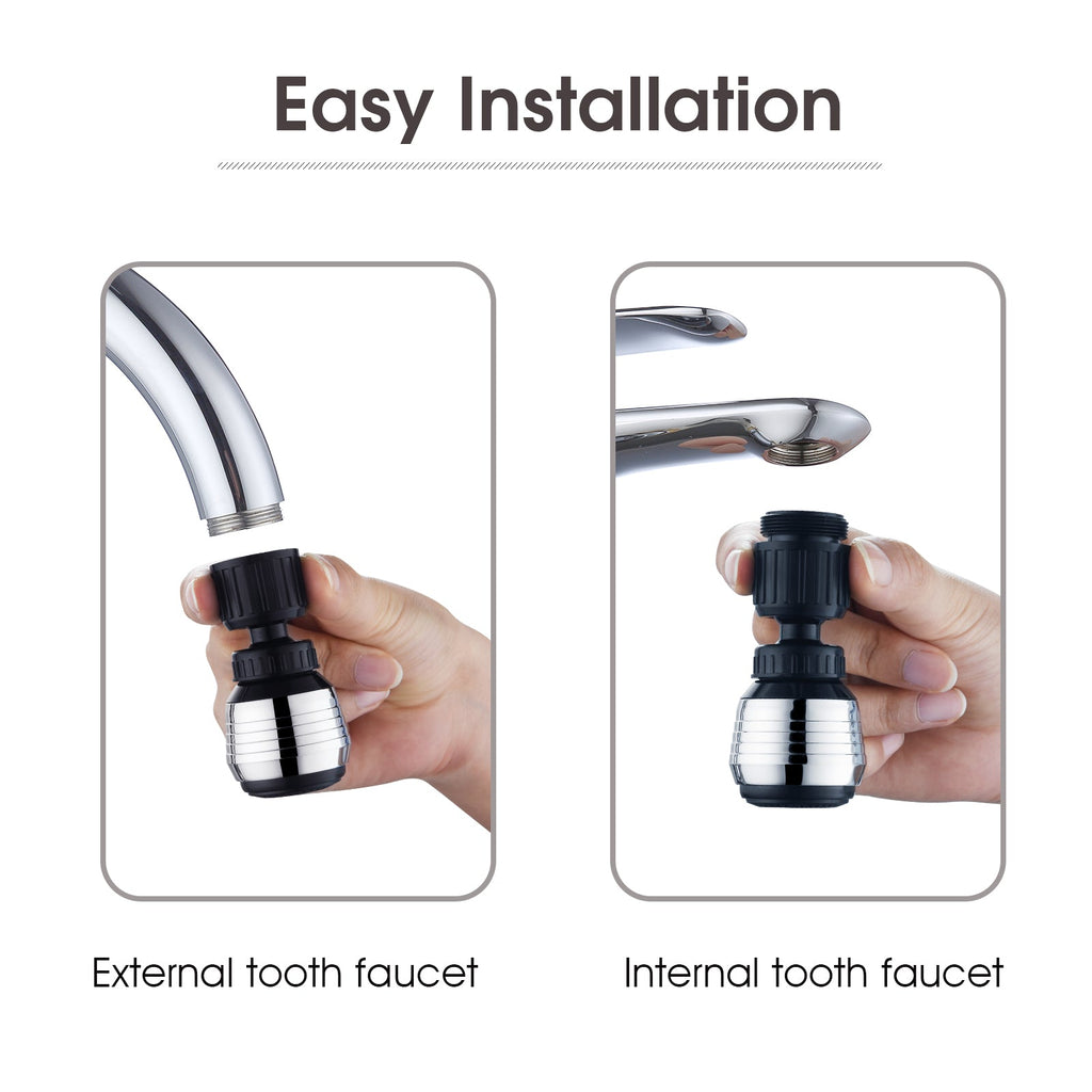 Kitchen Faucet Spray Aerator,1.5 GPM 360 Degree Rotatable Hand Sprayer 2pcs