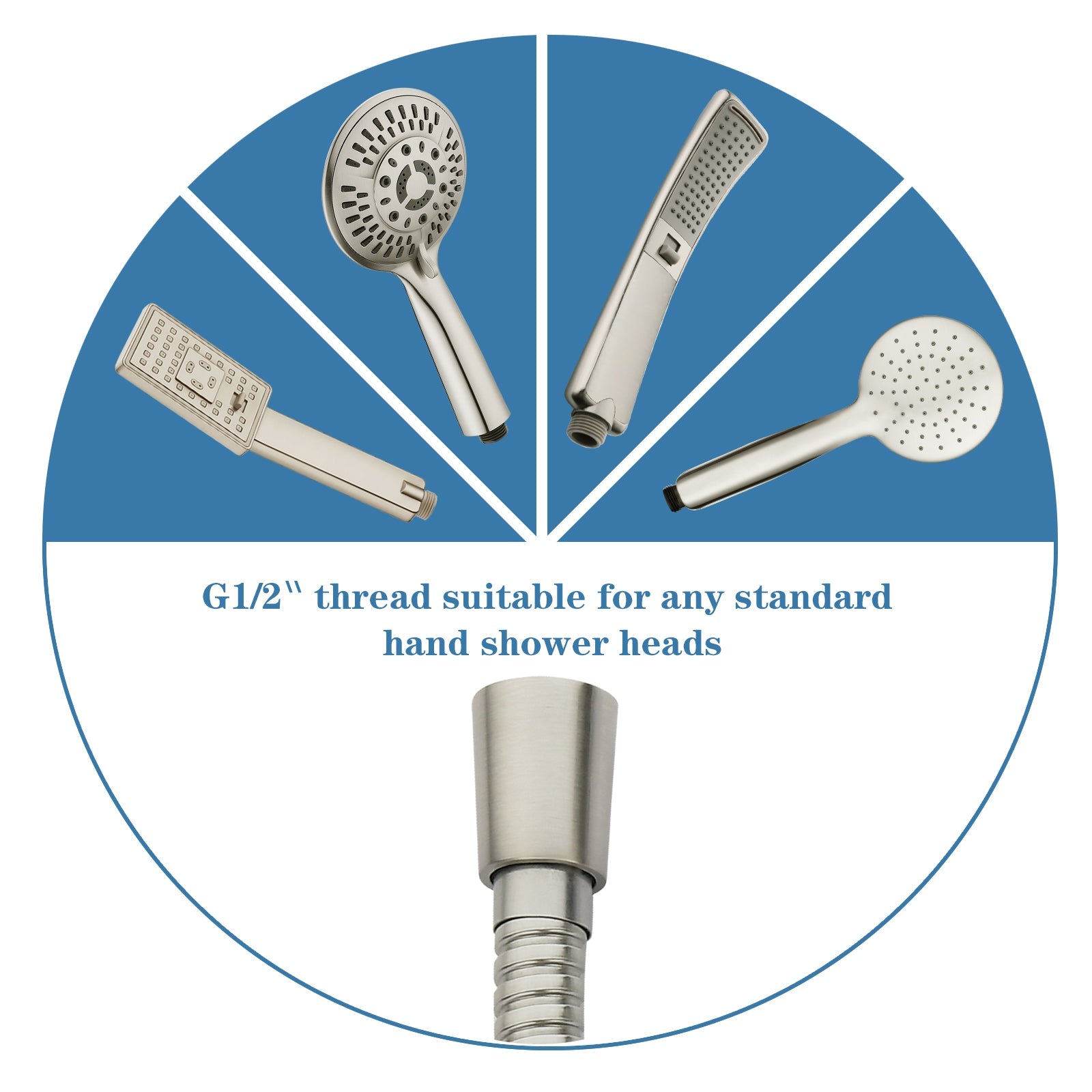 59 Inch Shower Hose For Hand Held Shower Heads-Stainless Steel Hose