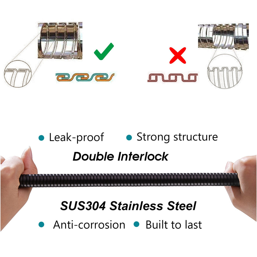 59 Inch Shower Hose For Hand Held Shower Heads-Stainless Steel Hose