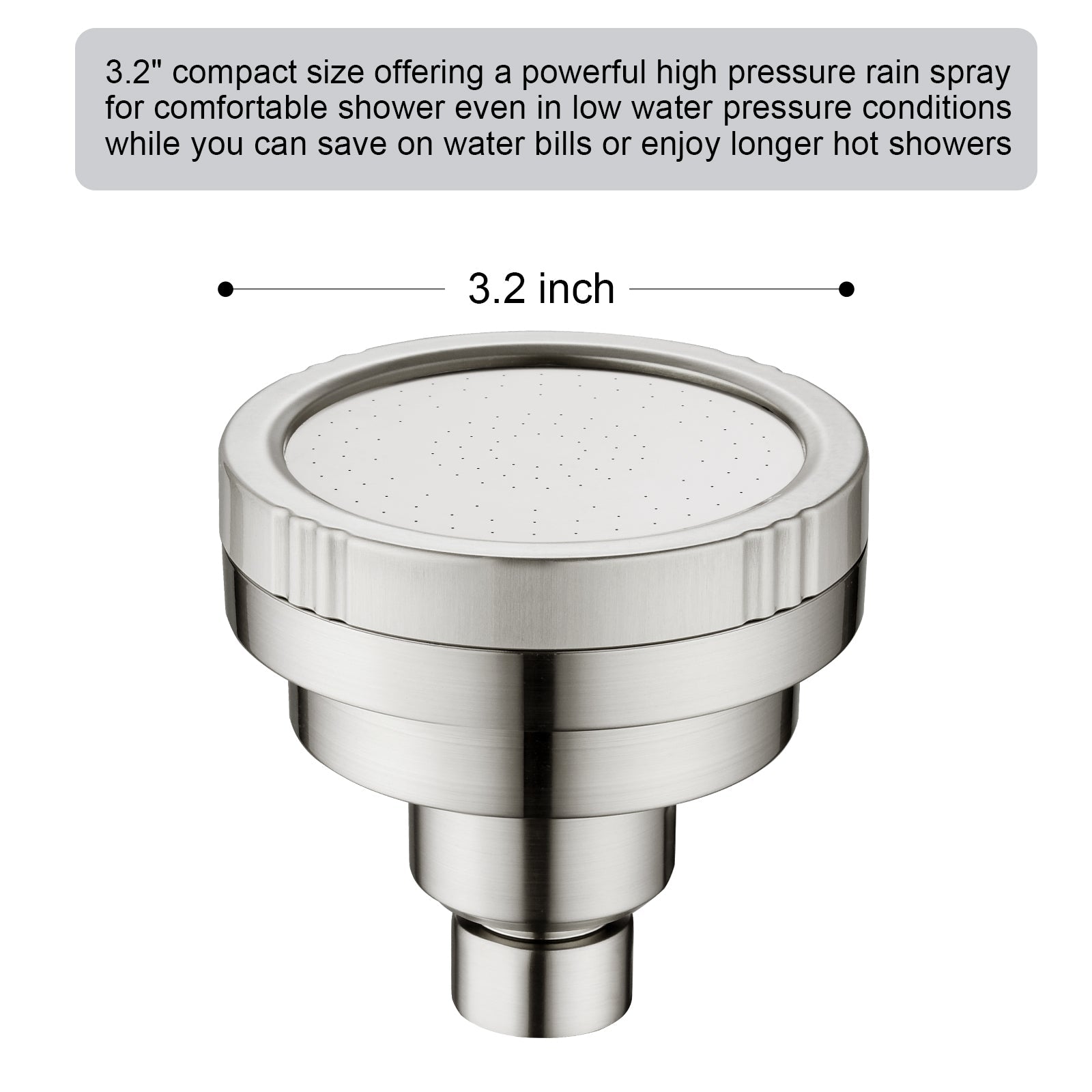 High Pressure Rain Shower Head, Angle Adjustable
