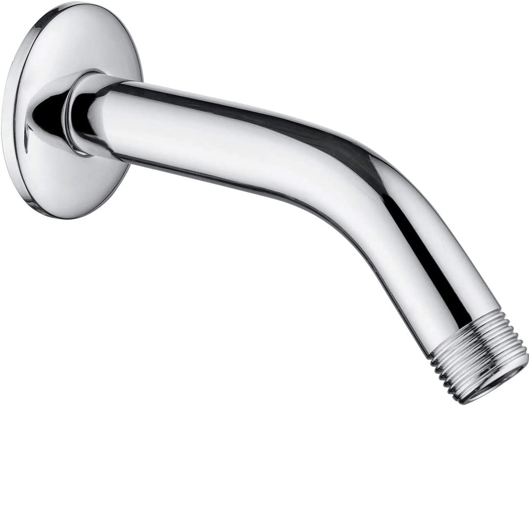 6 Inch Brass Shower Arm for Wall Mount Fixed and Handheld Shower Head, UPC:855738008794