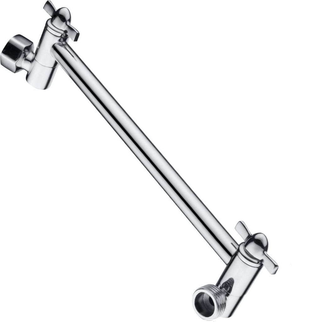 Brass Shower Head Extension Arm, Height & Angle Adjustable,10 Inch