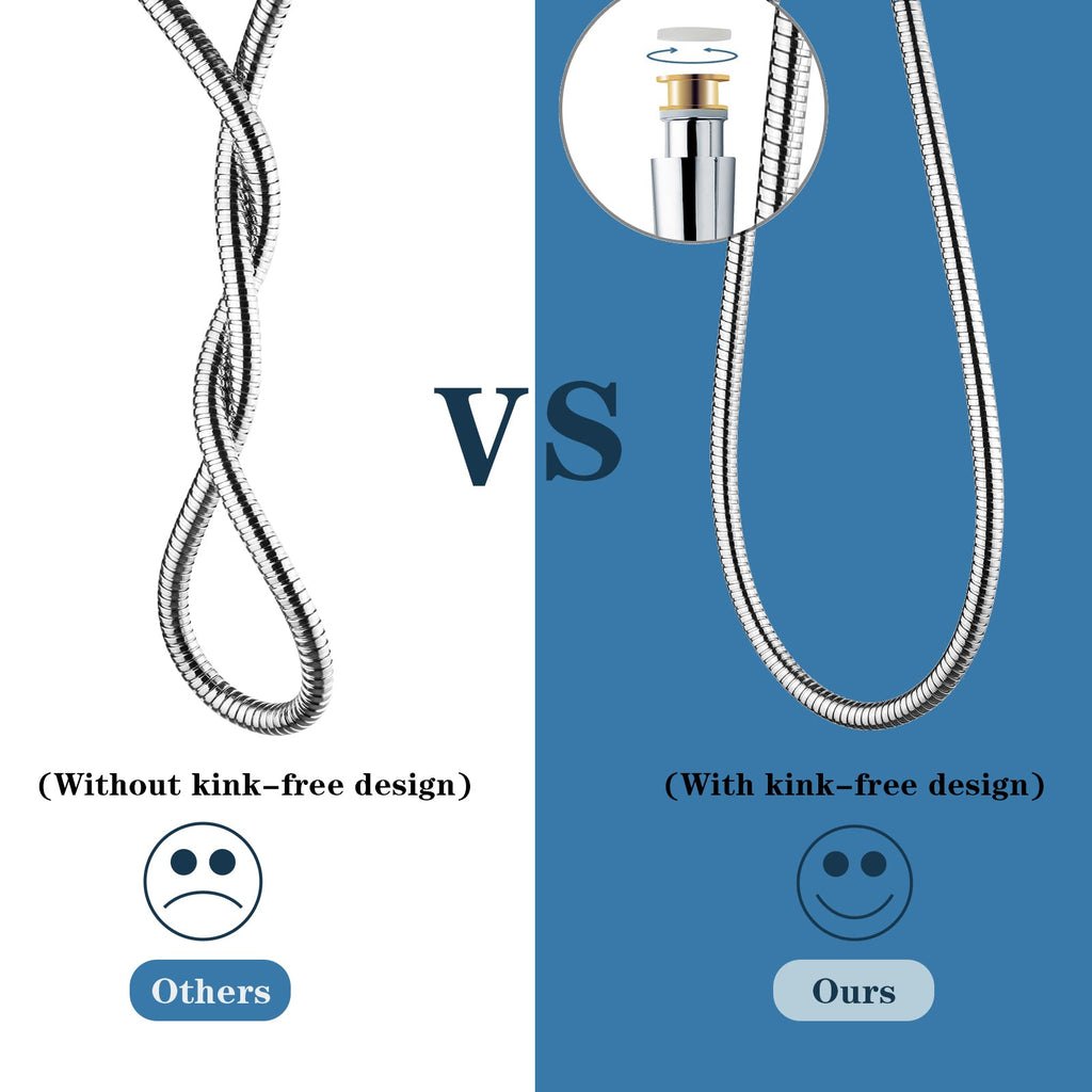 69 Inch Shower Hose For Hand Held Shower Heads,Stainless Steel Kink-Free Hose