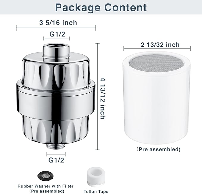 Shower Head Filter-Water Filter and Softener Removes Chlorine