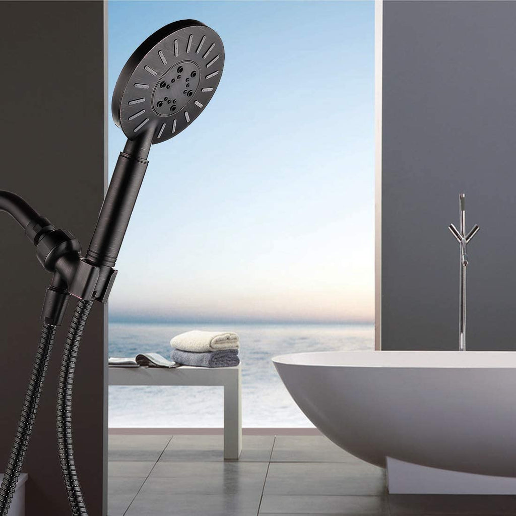 High Pressure Handheld Shower Head with Hose and Adjustable Shower Arm Mount