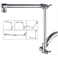 14 Inch Shower Arm Extender for Rain and Handheld Shower Head, Height & Angle Adjustable