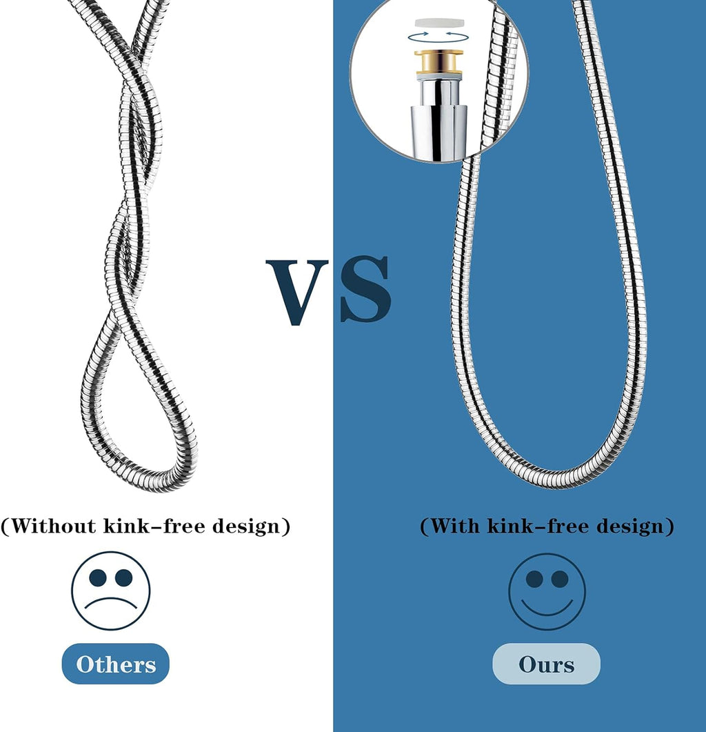 96 Inch Shower Hose for Hand Held Shower Head,Stainless Steel Hose