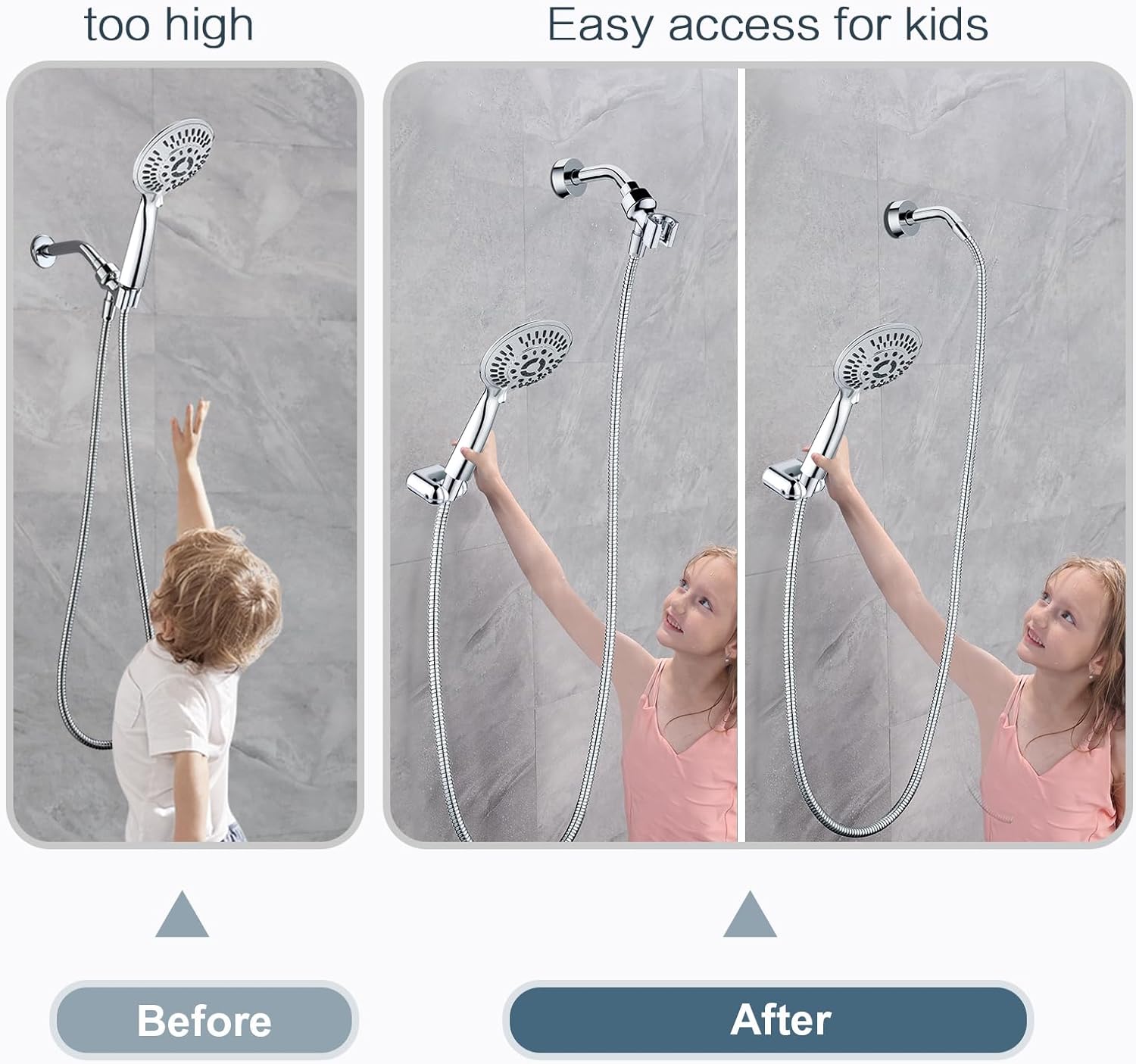 Hand Shower Wall Bracket,Universal 1/2 in Male Female Shower Hose Holder