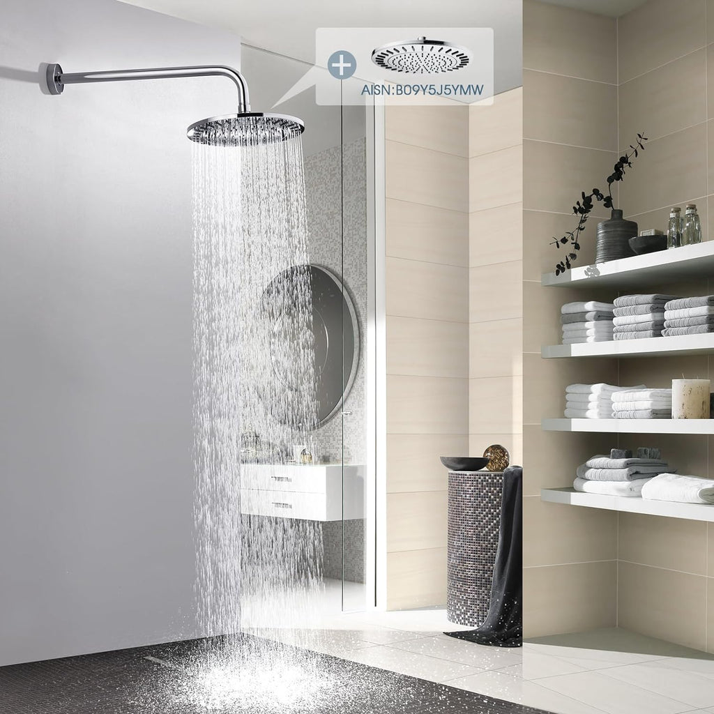 16 Inch Shower Head Extension Arm, Stainless Steel Rainfall Shower Head Pipe Arm