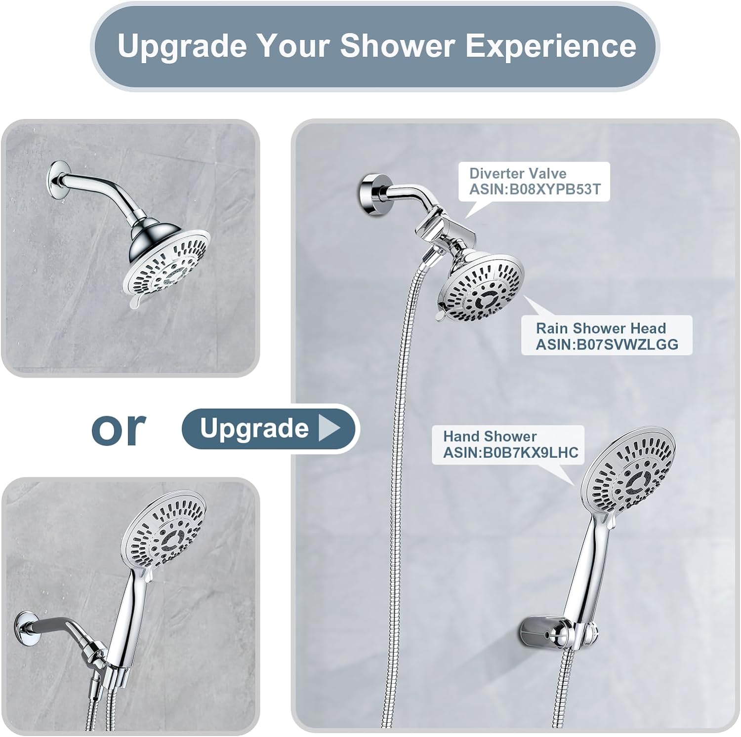 Hand Shower Wall Bracket,Universal 1/2 in Male Female Shower Hose Holder