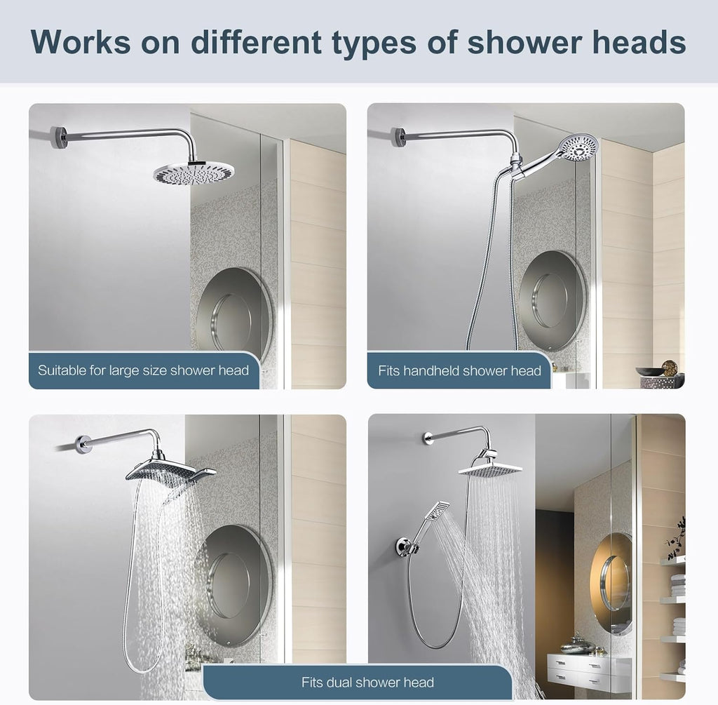 16 Inch Shower Head Extension Arm, Stainless Steel Rainfall Shower Head Pipe Arm