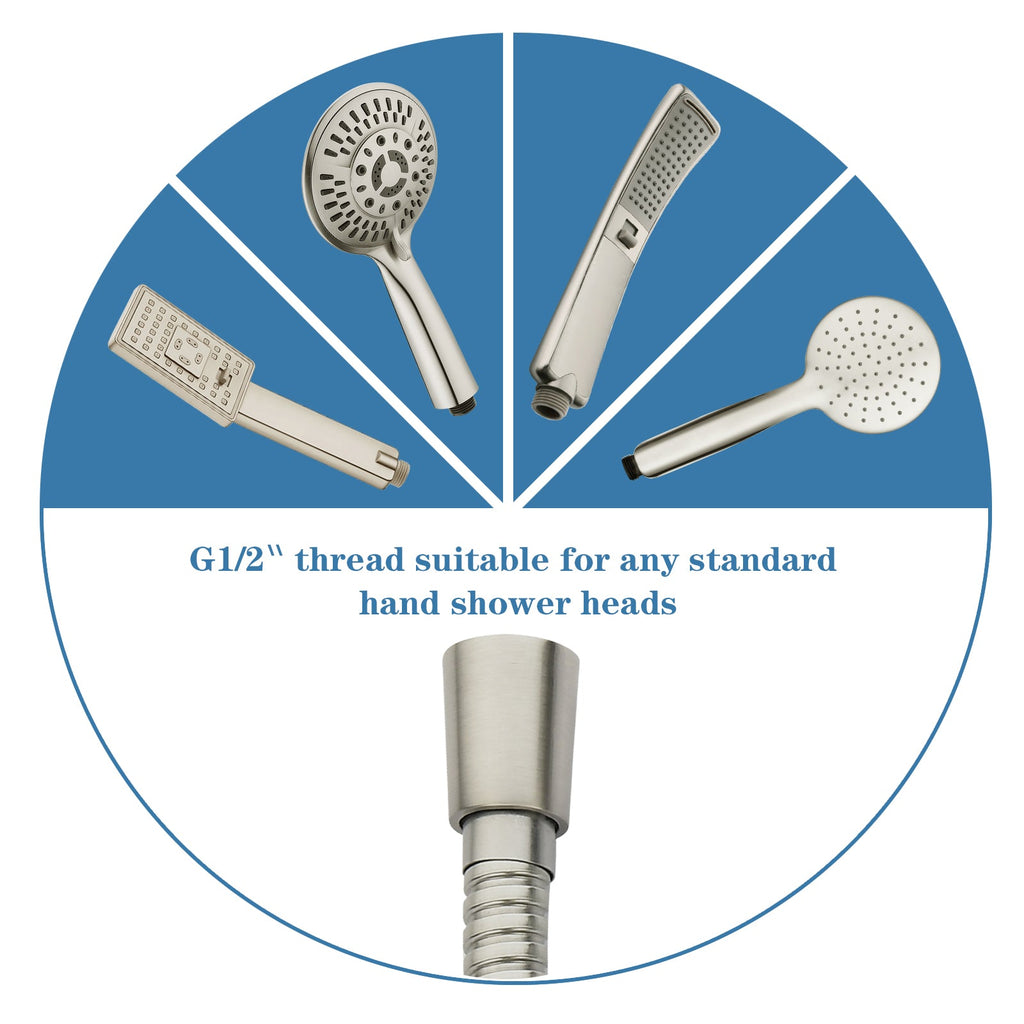 69 Inch Shower Hose For Hand Held Shower Heads,Stainless Steel Kink-Free Hose