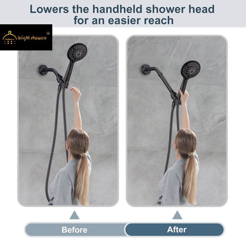 Shower extention pipe for Rain and Handheld Shower Head, 4 & 6 Inch
