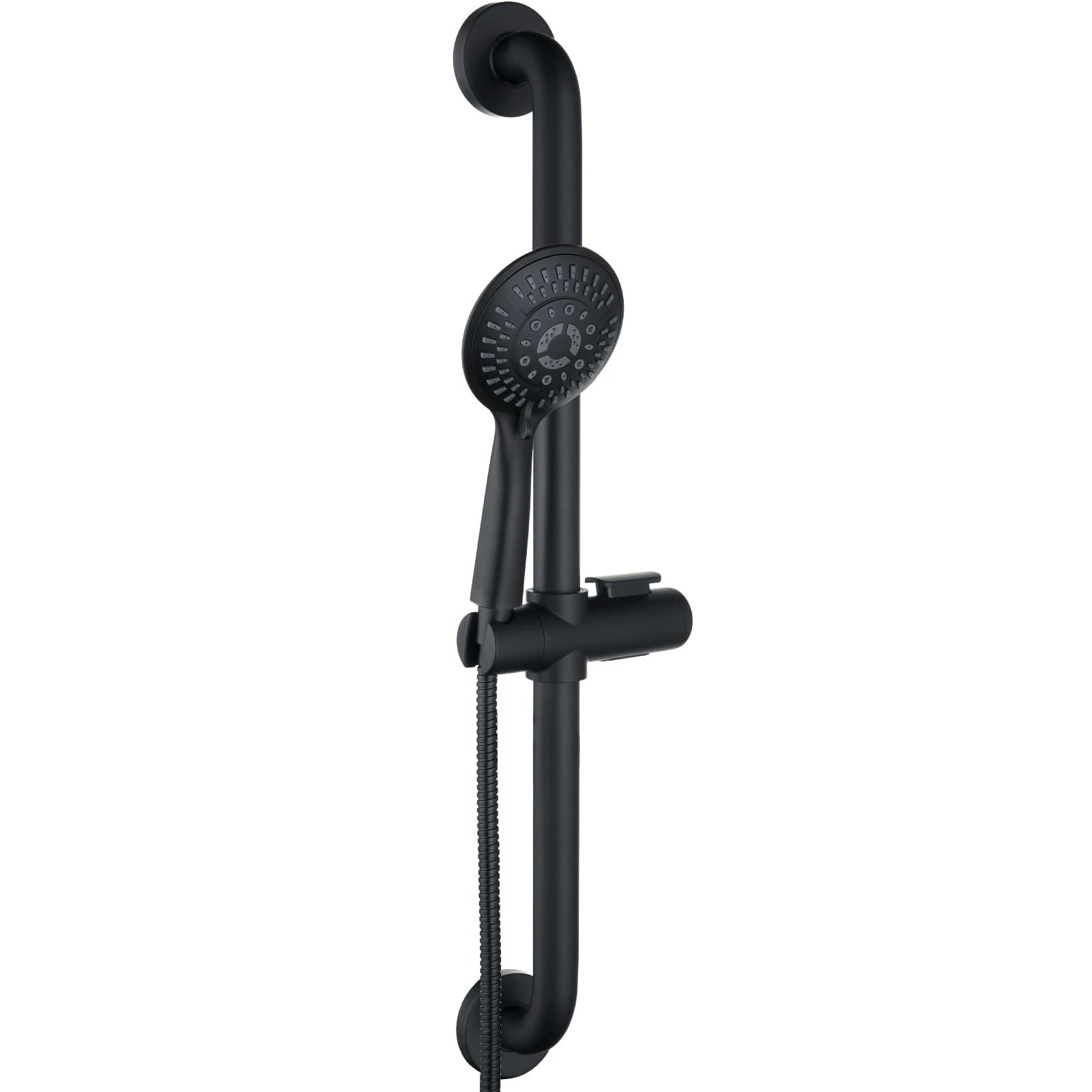 Stainless Steel Slide Bar Grab Rail Set Ada compliant Includes Handheld Shower Head and 79'' Hose