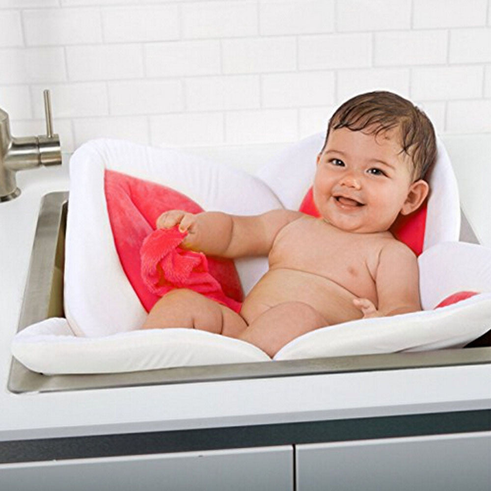 Baby Blooming Bath Flower Bathtub Mat Bath Cushion Infant Newborn Bath For Baby Blooming Sink Infant Shower Seat Accessories