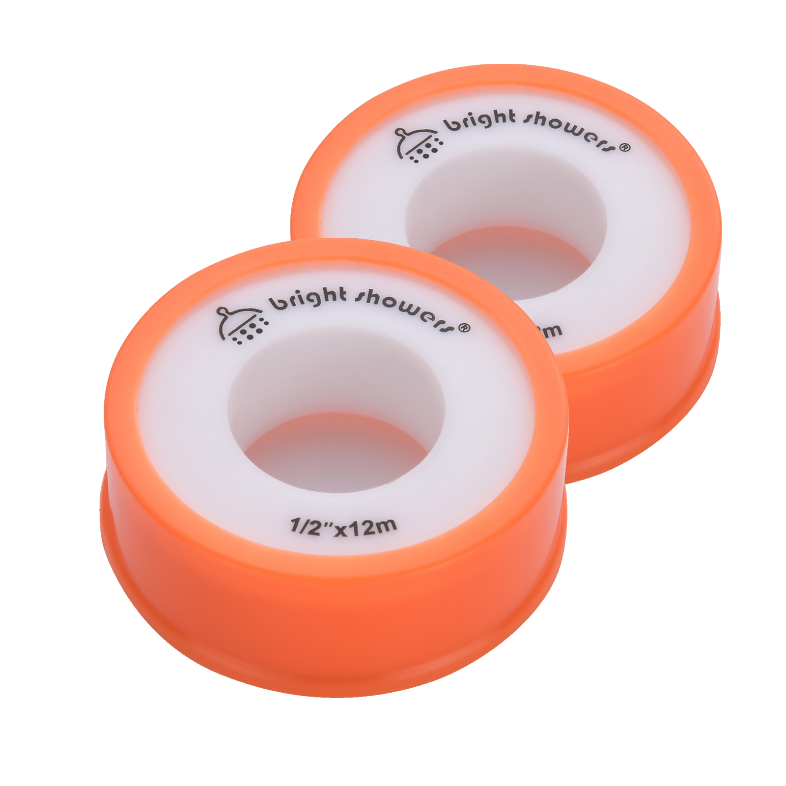 2 Pack White Teflon Tape for Shower Heads and Pipe Thread Sealing, 472" Length 1/2" Width