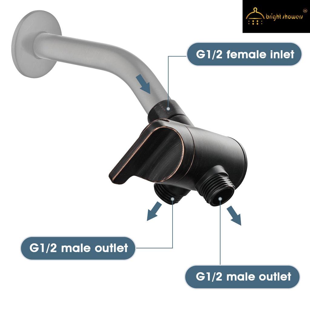 3-Way Shower Head Diverter Valve-Shower Arm Diverter