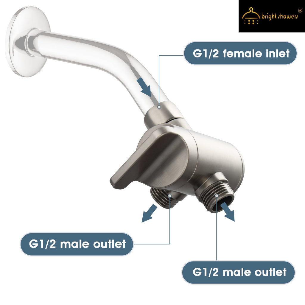 3-Way Shower Head Diverter Valve-Shower Arm Diverter