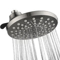 Rain Shower Head with 4 Spray Settings and Adjustable Ball Joint, 8 Inch