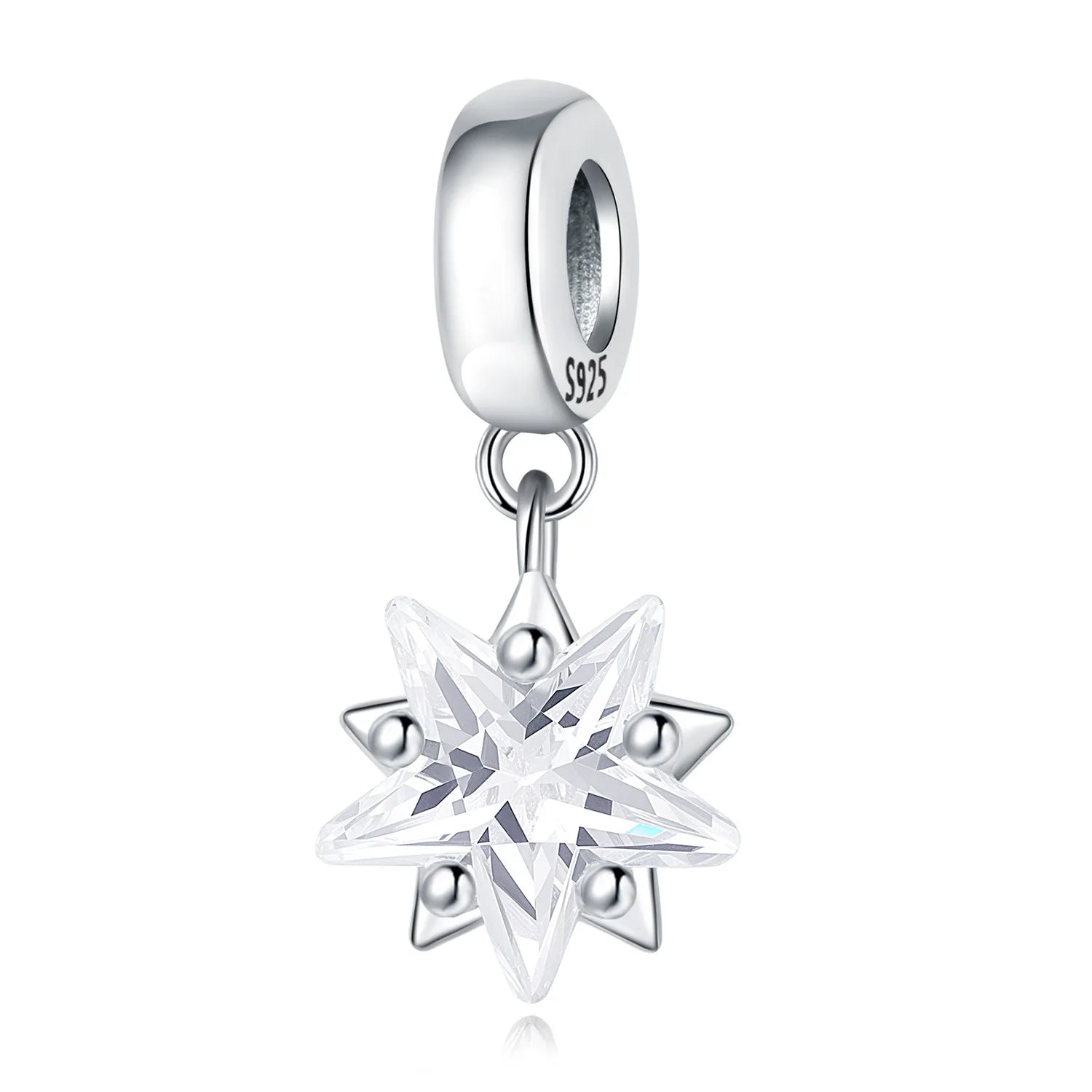 PANPOKI 925 Sterling Silver Dreamy Universe Star Original Pendants Bracelet Charms Jewelry Party Beads DIY Trendy Gifts