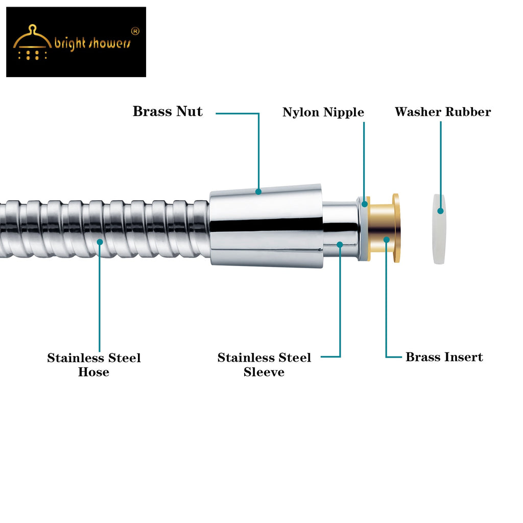 59 Inch Shower Hose For Hand Held Shower Heads-Stainless Steel Hose