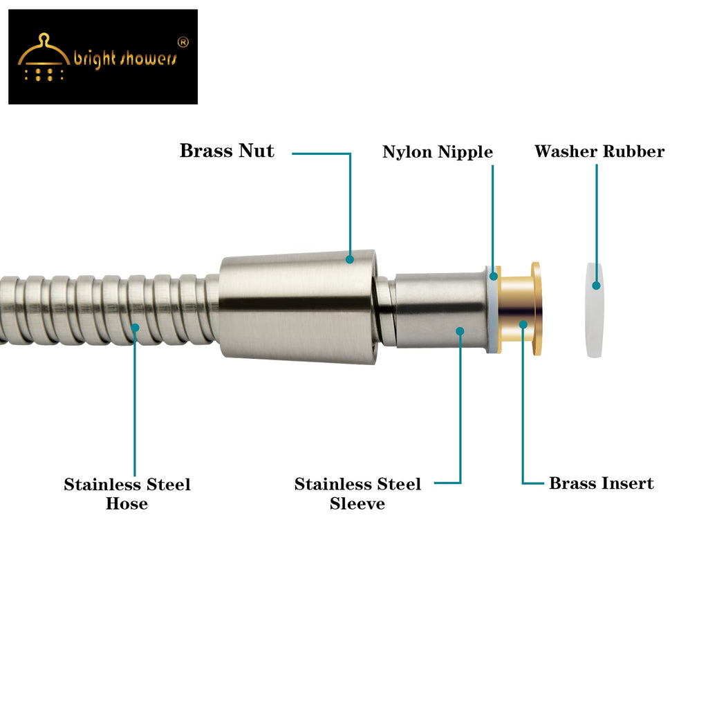 69 Inch Shower Hose For Hand Held Shower Heads,Stainless Steel Kink-Free Hose