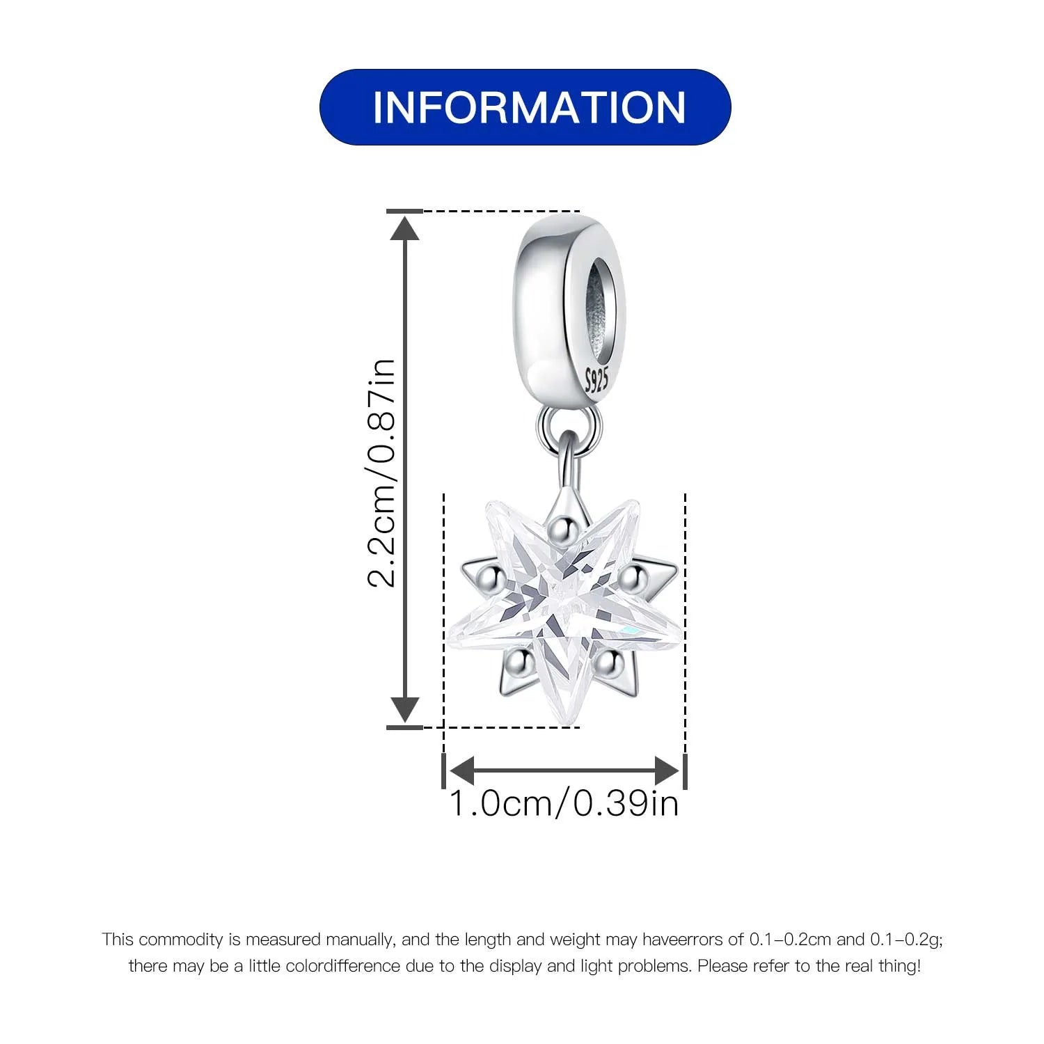 PANPOKI 925 Sterling Silver Dreamy Universe Star Original Pendants Bracelet Charms Jewelry Party Beads DIY Trendy Gifts