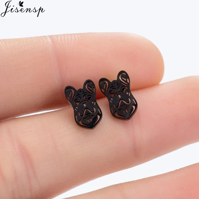 Cartoon Chihuahua Dog Earrings for Women Daily Jewelry Small Stainless Steel Cat Paw Stud Earrings Love My Pet Jewelry Gifts