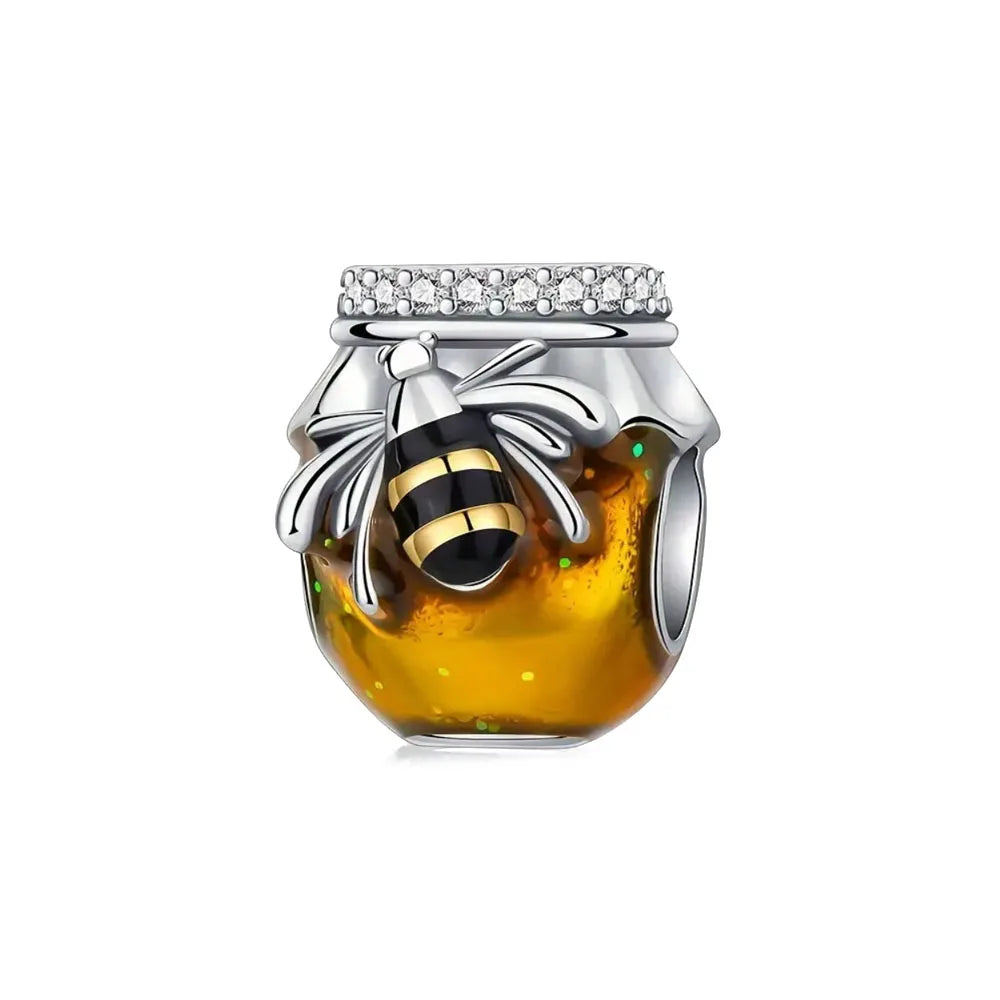 2025 European 925 Silver SisterHot Air Balloon Bee Charm Fit Original Bracelet Jewelry slinky dog Pendant Bead Ginger cat Dangle