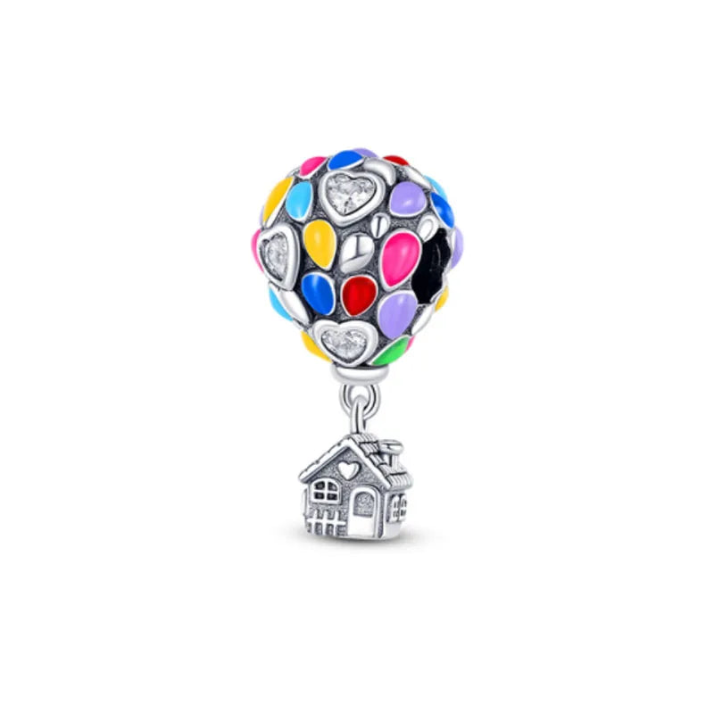 2025 European 925 Silver SisterHot Air Balloon Bee Charm Fit Original Bracelet Jewelry slinky dog Pendant Bead Ginger cat Dangle