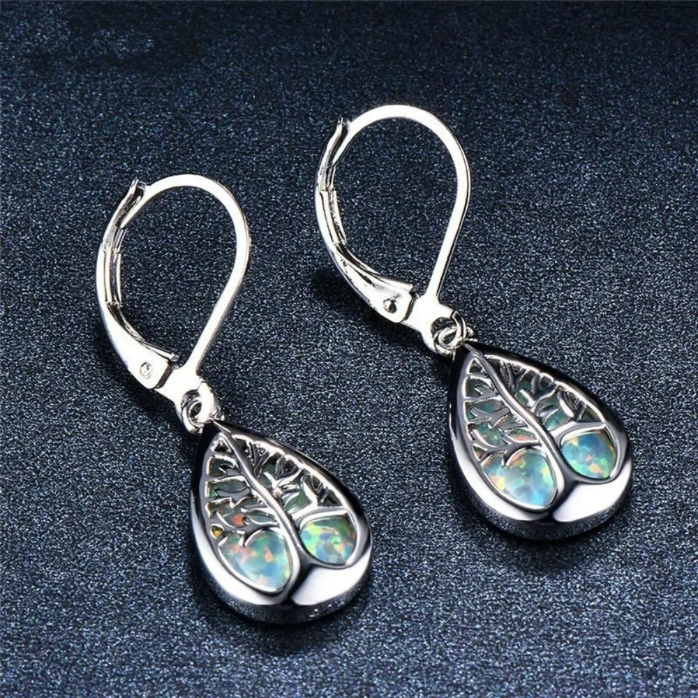 Europe and The United States New Fashion Tree of Life Female Earrings Personalized Trend Drop-shaped Female PartyEarringsJewelry