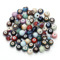 10Pcs 10mm Round Ceramic Beads Handmade Porcelain Beads Bracelet Ceramic Round Beads for Jewelry Making Accessories
