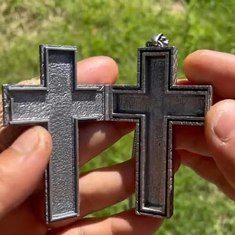 Exquisite Double-layered Cross Snake-shaped Pendant Necklace For Men Women Personalized Punk Necklace Jewelry Accessories Gifts