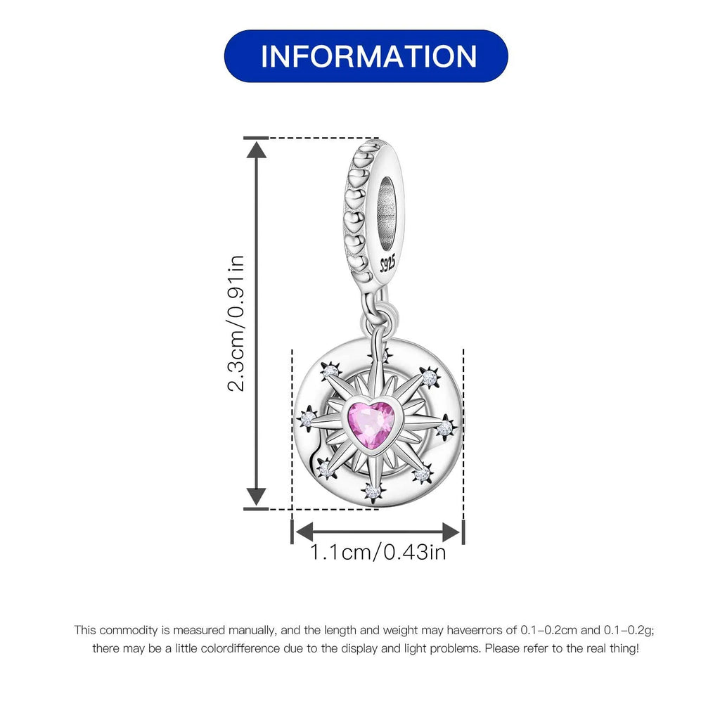 PANPOKI 925 Sterling Silver Dreamy Universe Star Original Pendants Bracelet Charms Jewelry Party Beads DIY Trendy Gifts