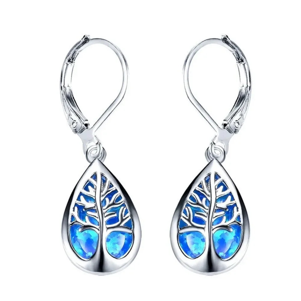 Europe and The United States New Fashion Tree of Life Female Earrings Personalized Trend Drop-shaped Female PartyEarringsJewelry