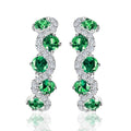 Huitan Chic Fashion Dainty Hoop Earrings Women Everyday Jewelry with Bright Cubic Zirconia Silver Color Accessories for Female