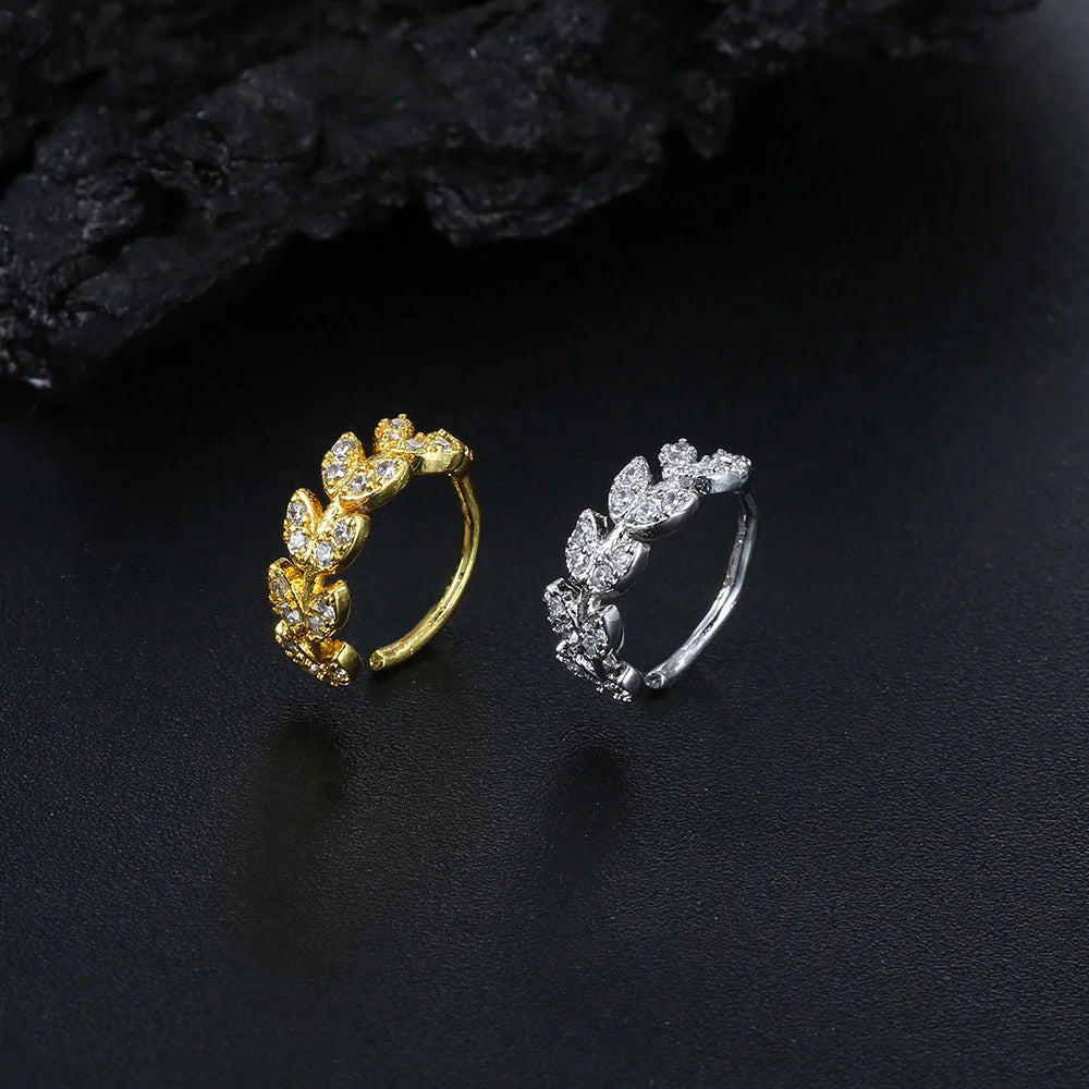1pc Tragus Piercing Earrings Butterfly Women Jewelry Zircon Gold Color Helix Septum Cartilage Daith Stainless Steel Ear Ring