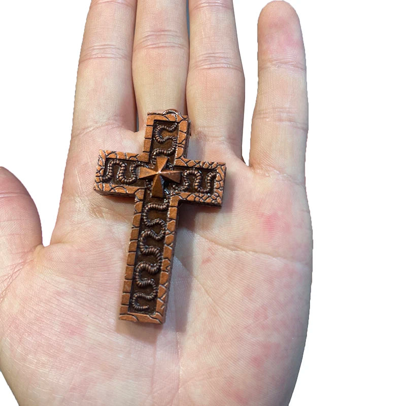 Exquisite Double-layered Cross Snake-shaped Pendant Necklace For Men Women Personalized Punk Necklace Jewelry Accessories Gifts