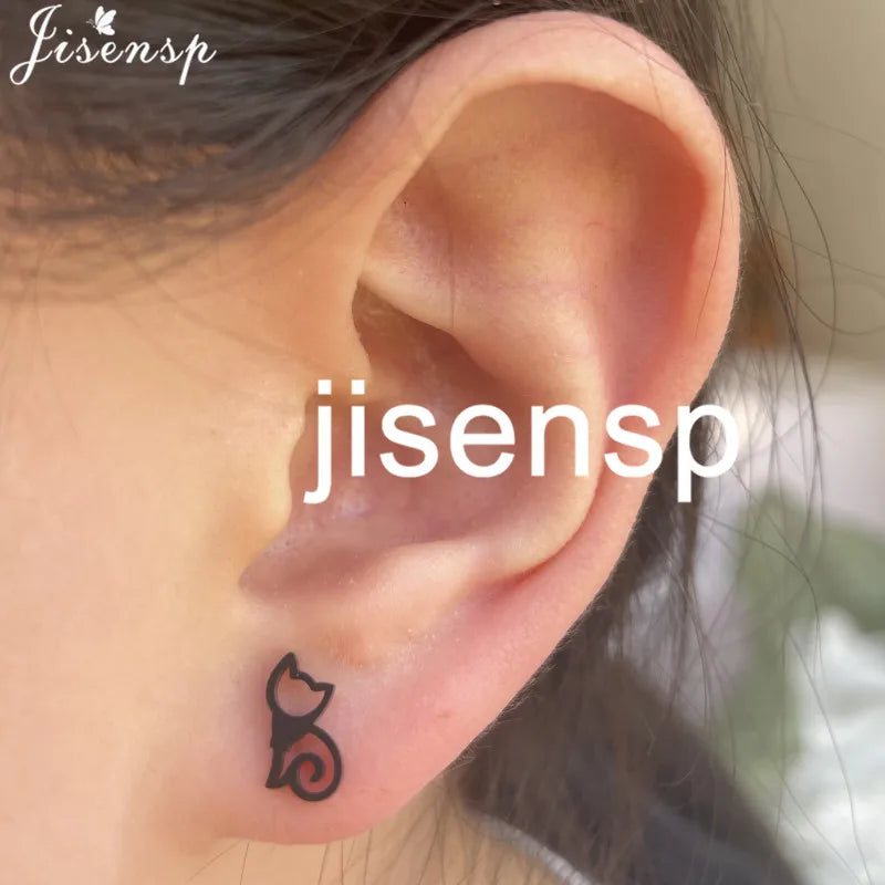 Cartoon Chihuahua Dog Earrings for Women Daily Jewelry Small Stainless Steel Cat Paw Stud Earrings Love My Pet Jewelry Gifts