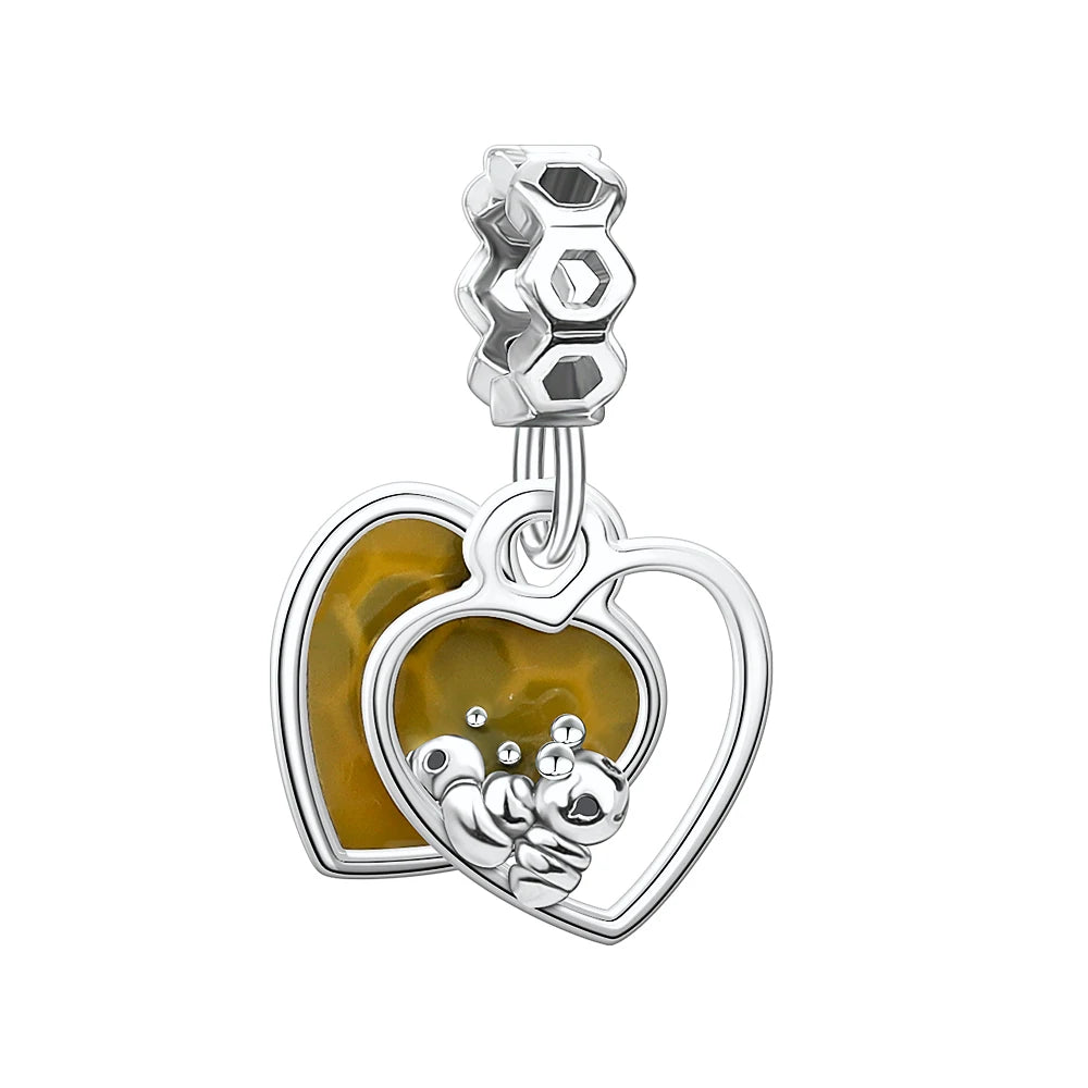 2025 European 925 Silver SisterHot Air Balloon Bee Charm Fit Original Bracelet Jewelry slinky dog Pendant Bead Ginger cat Dangle