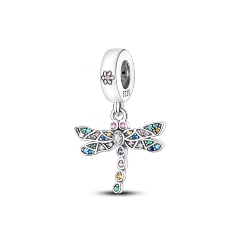 2025 European 925 Silver SisterHot Air Balloon Bee Charm Fit Original Bracelet Jewelry slinky dog Pendant Bead Ginger cat Dangle