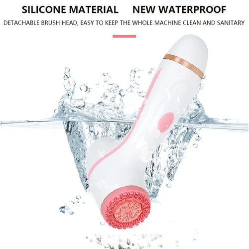 3 In 1 Electric Cleansing Brush Ultrasonic Facial Cleaner Face Massagers Sonic Rotating Cleansing Brush Face Deep Cleansing Tool