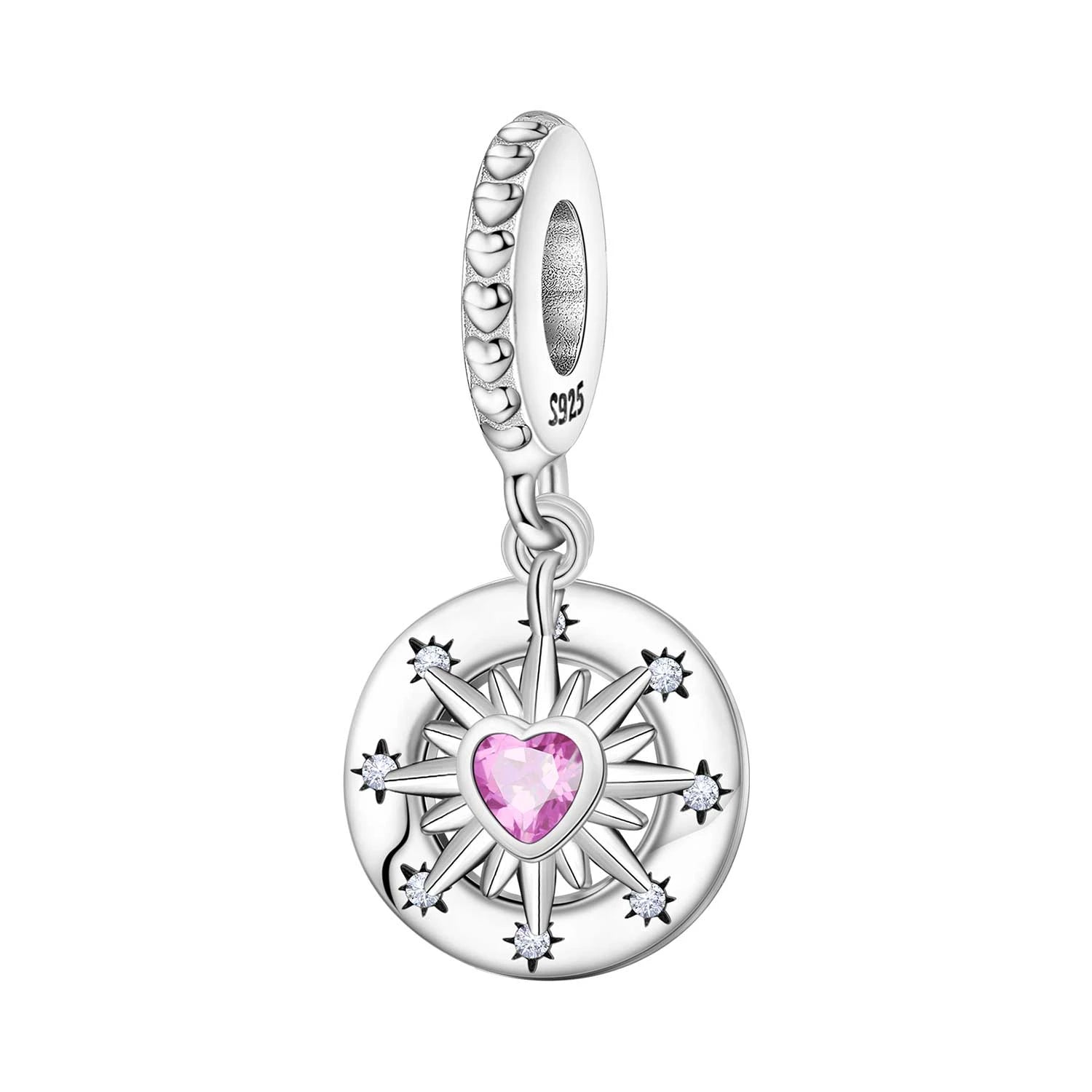 PANPOKI 925 Sterling Silver Dreamy Universe Star Original Pendants Bracelet Charms Jewelry Party Beads DIY Trendy Gifts