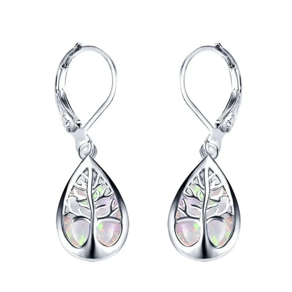Europe and The United States New Fashion Tree of Life Female Earrings Personalized Trend Drop-shaped Female PartyEarringsJewelry