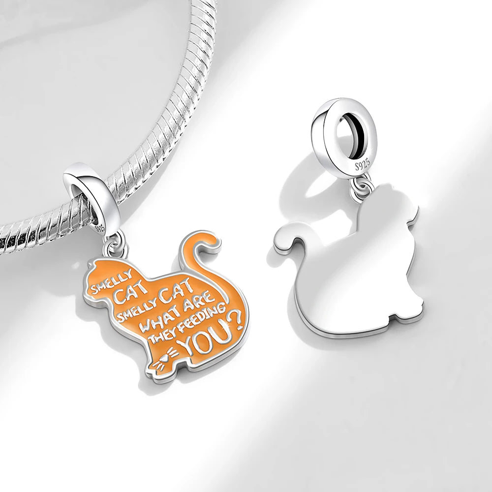 2025 European 925 Silver SisterHot Air Balloon Bee Charm Fit Original Bracelet Jewelry slinky dog Pendant Bead Ginger cat Dangle