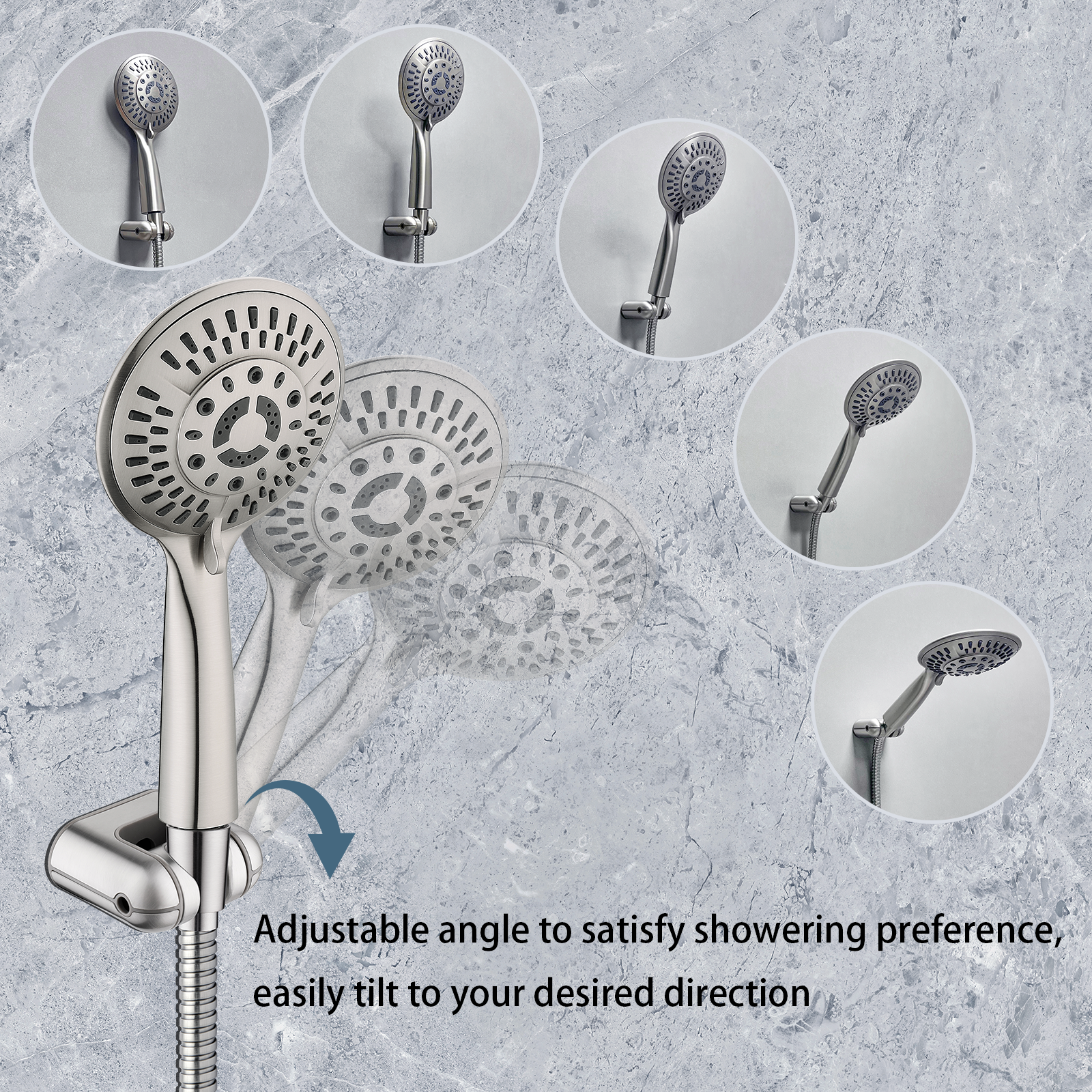 Hand Shower Wall Bracket,Universal 1/2 in Male Female Shower Hose Holder