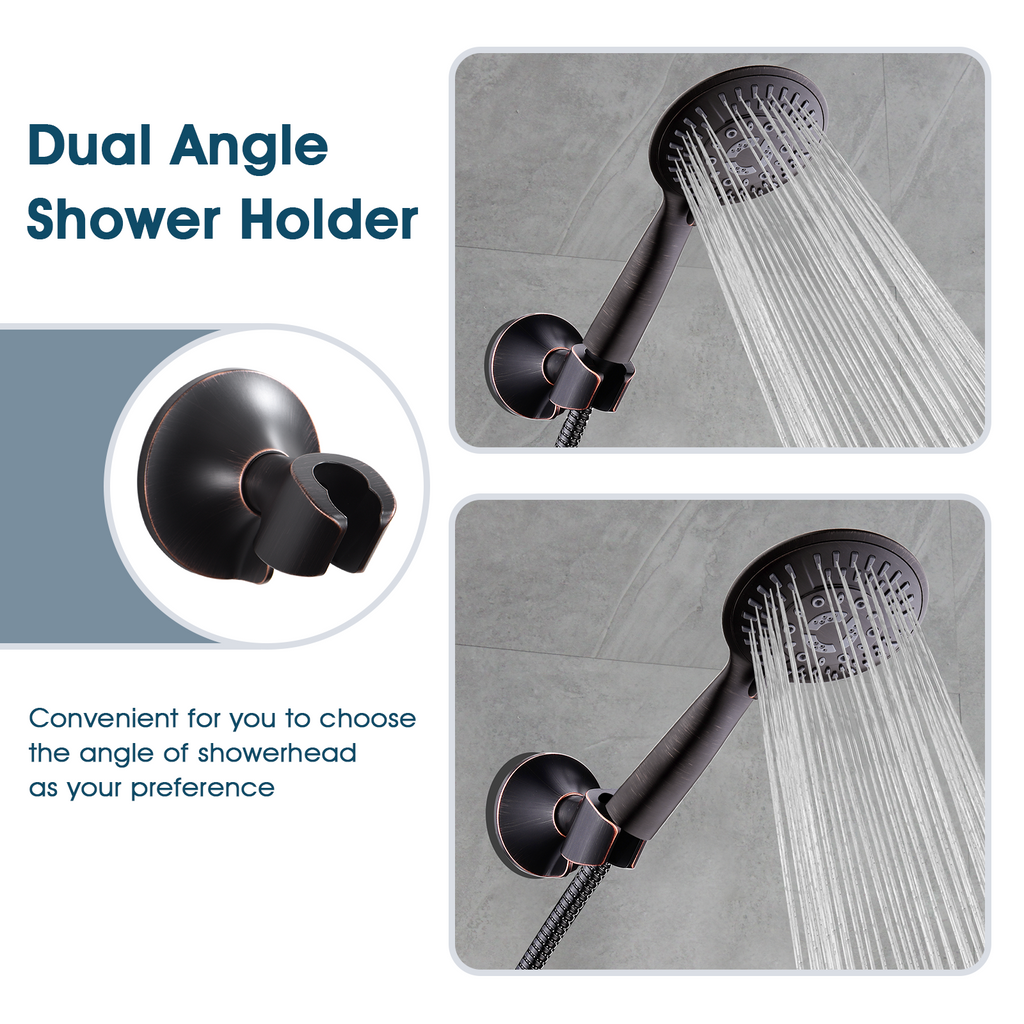 Strong Adhesive Shower Head Holder, Wall Mounted Handheld Shower Bracket, Screw Mounting